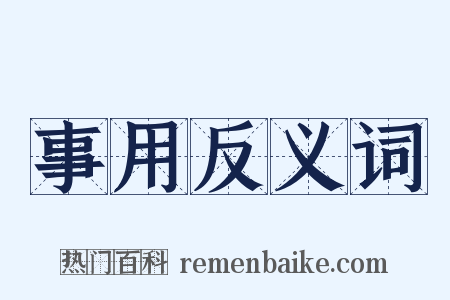 事用反义词是什么意思的图片